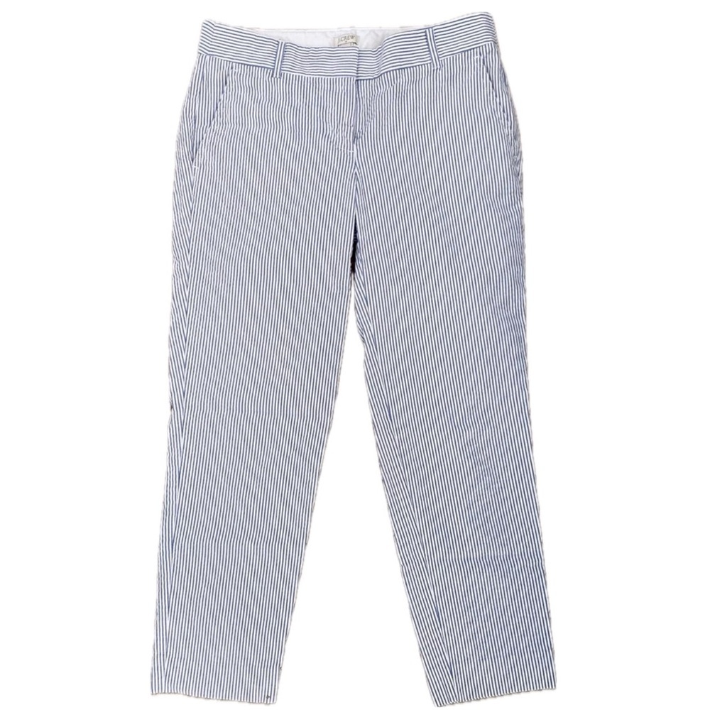 J. Crew Blue and White Striped Pants